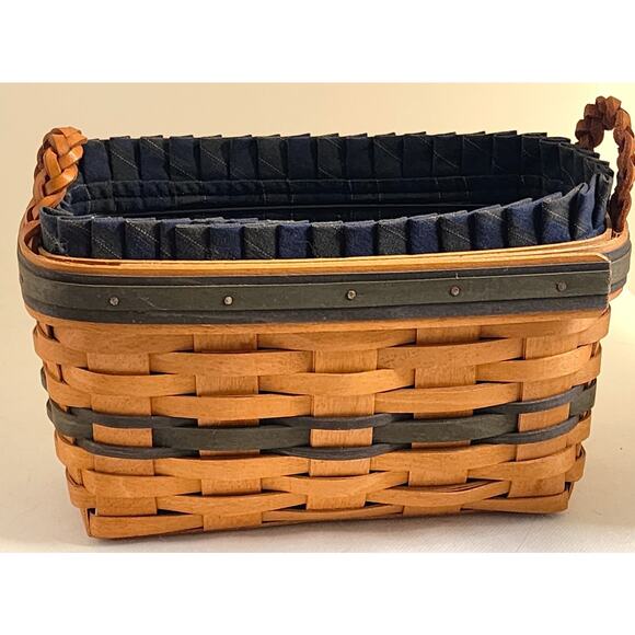 LONGABERGER BASKET-Collectors Club-Welcome Home-Liner & Protector-signed 1996 - Picture 4 of 14